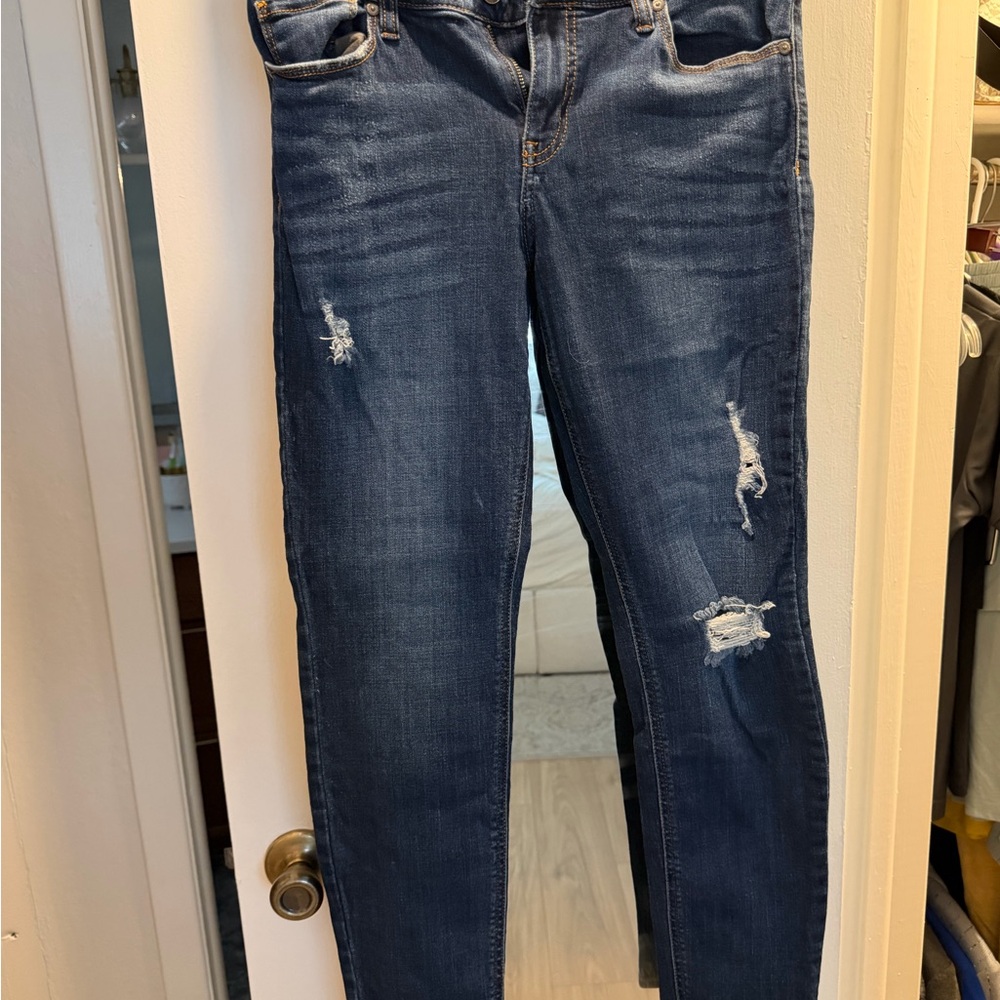 Dark Blue Distressed Women’s Jeans